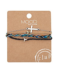 Mood Corded Multi Charm Bracelet Set