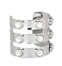 Mood Triple Panel Silver Cuff Bracelet