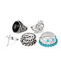Mood Multi Stacker Mixed Design Ring