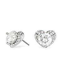 Jon Richard Cubic Zirconia Heart Earring