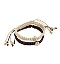 Mood Two Crystal Ball Cord Bracelets