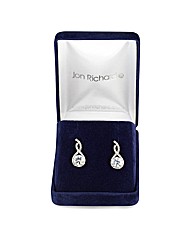 Jon Richard Cubic Zirconia Twist Earring