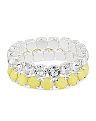 Mood Diamante And Yellow Stone Bracelet