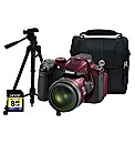 Nikon Coolpix P520 3D Red Camera Kit
