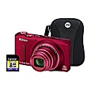 Nikon Coolpix S9400 3D Red Camera Kit