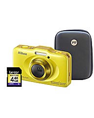 Nikon Coolpix S31 Yellow Camera Kit