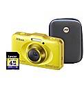 Nikon Coolpix S31 Yellow Camera Kit