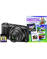 Nikon Coolpix S9500 3D Black Camera Kit