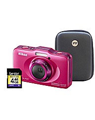 Nikon Coolpix S31 Pink Camera Kit