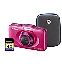 Nikon Coolpix S31 Pink Camera Kit