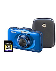 Nikon Coolpix S31 Blue Camera Kit