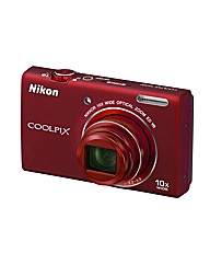 Nikon Coolpix S6200 Camera Red 16MP