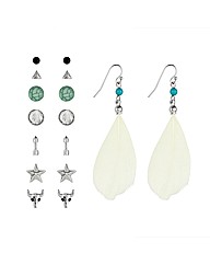 Mood Novelty Stud and Drop Earring Pack