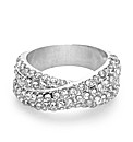 Jon Richard Crystal Crossover Ring
