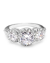 Jon Richard Triple Crystal Stone Ring