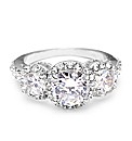 Jon Richard Triple Crystal Stone Ring