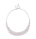 Mood Pink And Crystal Stick Necklace