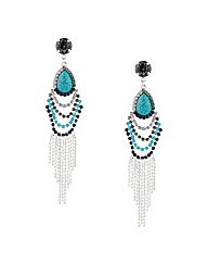 Mood Blue Chandelier Tassel Earring