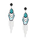 Mood Blue Chandelier Tassel Earring