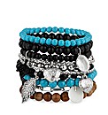 Mood Blue And Silver Charm Bangle Pack