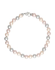 Jon Richard Triple Tone Pearl Necklace