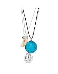 Mood Triple Row Charm Pendant Necklace