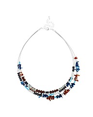 Mood Triple Row Beaded Illusion Necklace