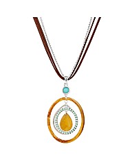 Mood Tortoiseshell Effect Drop Necklace