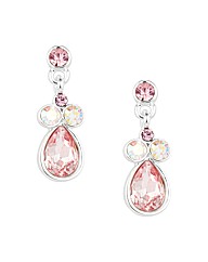 Jon Richard Pink Crystal Drop Earring