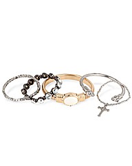 Mood Mixed Metal Stretch Bangle Pack