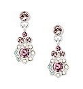 Jon Richard Pink Crystal Flower Earring