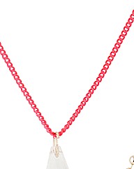 Mood Pink And Gold Charm Drop Necklace
