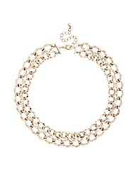 Mood Double Row Gold Link Chain Necklace