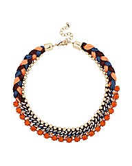 Mood Blue And Orange Collar Necklace