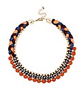 Mood Blue And Orange Collar Necklace