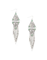 Mood Triangular Blue Stone Drop Earring
