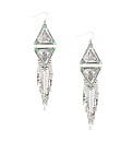 Mood Triangular Blue Stone Drop Earring