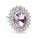 Jon Richard Pink Crystal Adjustable Ring