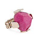 Mood Pink Stone Clasped Stretch Ring