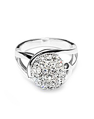 Jon Richard Pave Crystal Ball Ring