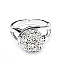 Jon Richard Pave Crystal Ball Ring