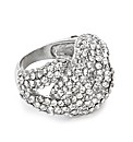 Jon Richard Crystal Silver Knot Ring