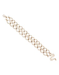 Mood Double Row Gold Link Chain Bracelet