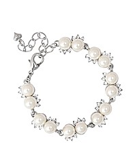 Jon Richard Pearl Crystal Twist Bracelet
