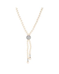 Jon Richard Pearl And Pave Ball Necklace