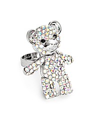 Jon Richard Crystal Bear Adjustable Ring
