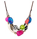 Mood Beaded Multi Row Corded Necklace