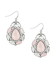 Mood Pink Stone Teardrop Earring