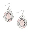Mood Pink Stone Teardrop Earring