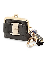 Mood Black Purse Keyring With Charms